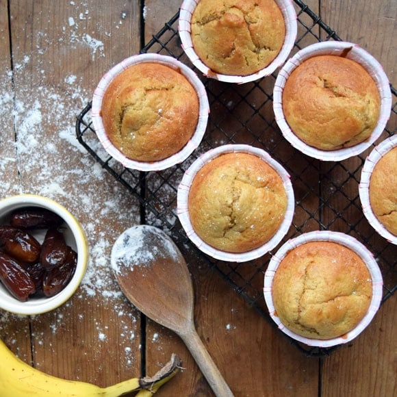 Banana and date muffins