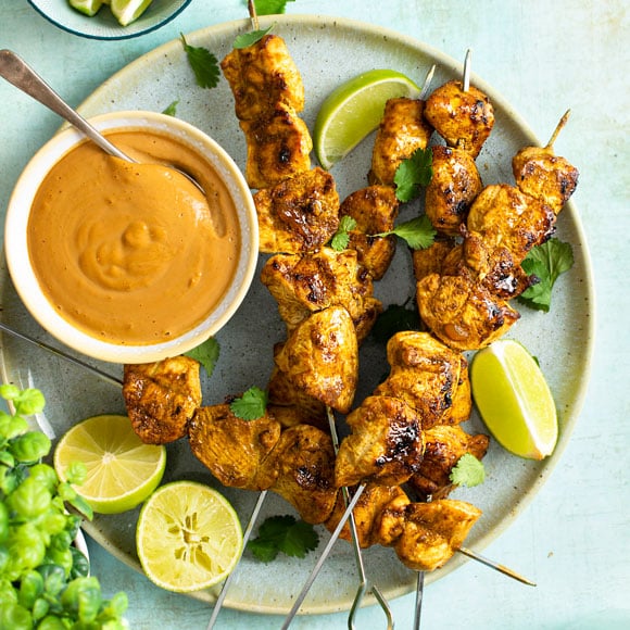 Chicken satay skewers